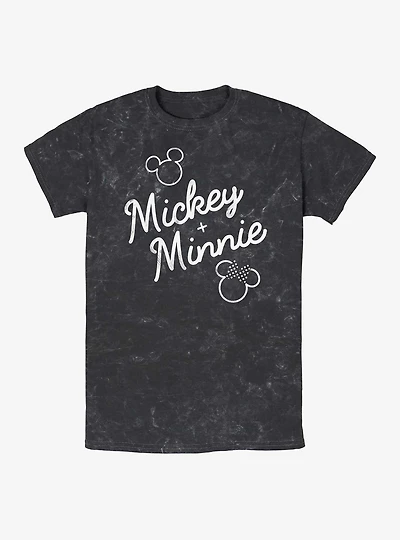Disney Mickey Mouse and Minnie Name Duo Mineral Wash T-Shirt