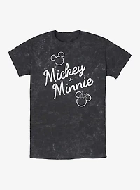 Disney Mickey Mouse and Minnie Name Duo Mineral Wash T-Shirt