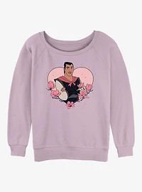Disney Princess Li Shang Heart Womens Slouchy Sweatshirt