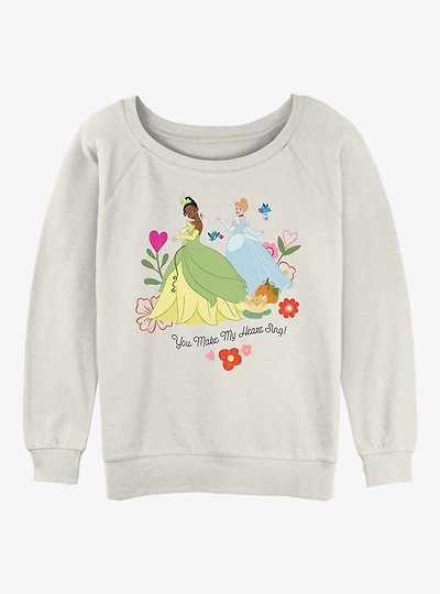 Disney Princess You Make My Heart Sing Womens Slouchy Sweatshirt