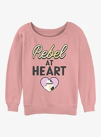 Star Wars Rebel At Heart Womens Slouchy Sweatshirt