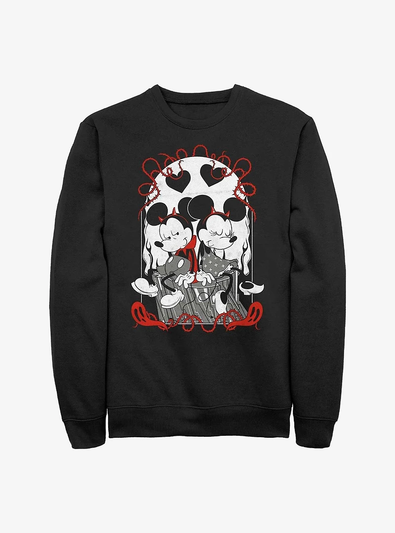Disney Mickey Mouse and Minnie Devilish Plans Sweatshirt
