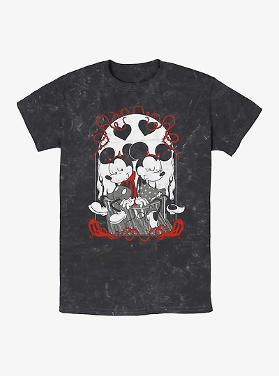 Disney Mickey Mouse and Minnie Devilish Plans Mineral Wash T-Shirt