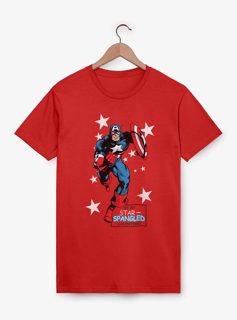 Marvel Captain America Be My Star Spangled Valentine T-Shirt