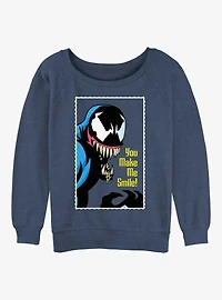 Marvel Venom You Make Me Smile Womens Slouchy Sweatshirt