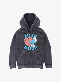 The Smurfs Free Hugs Mineral Wash Hoodie