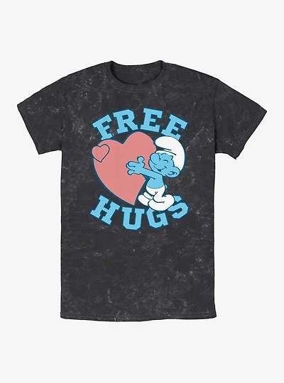 The Smurfs Free Hugs Mineral Wash T-Shirt