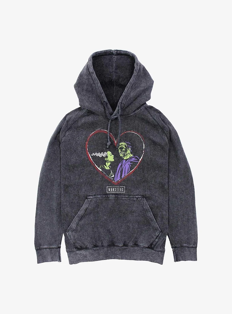 Universal Monsters Heart Icons Mineral Wash Hoodie