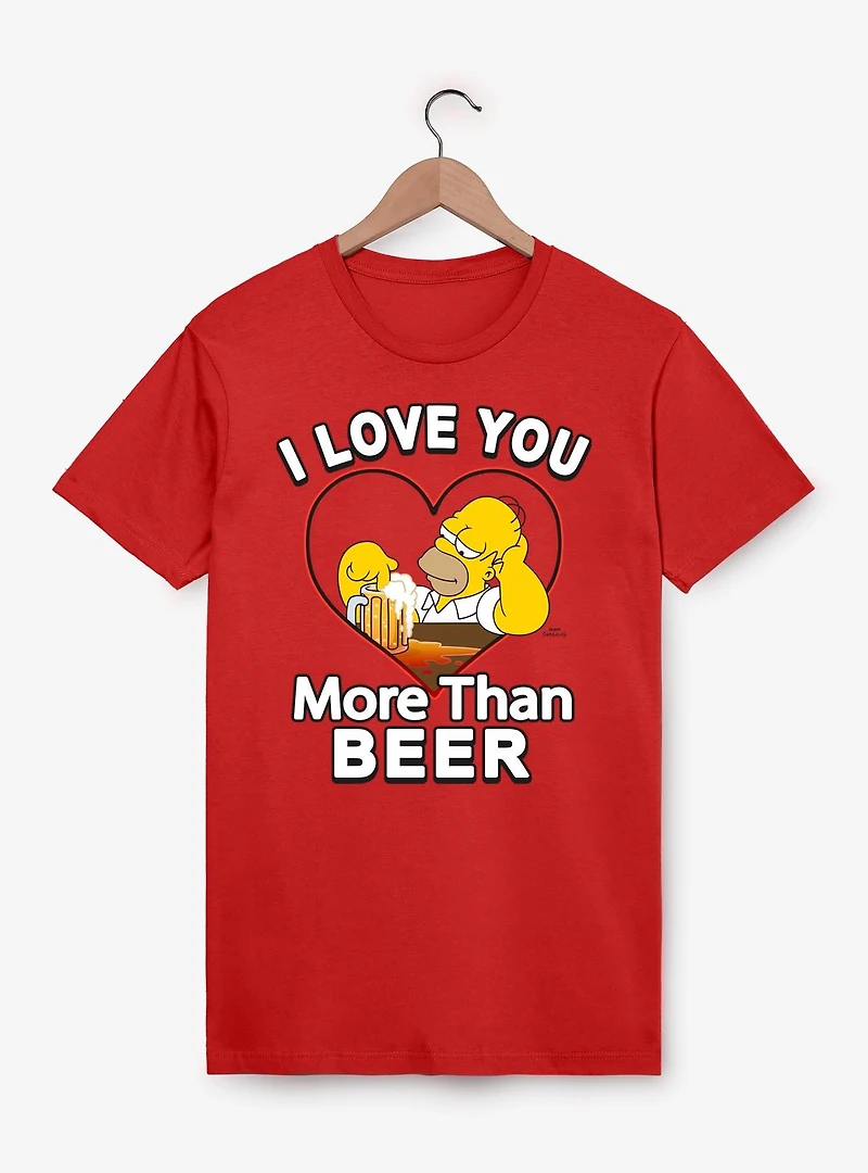 The Simpsons I Love You More Than Beer T-Shirt