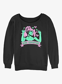 Beetlejuice Miss Argentina Hearts Womens Slouchy Sweatshirt
