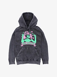 Beetlejuice Miss Argentina Hearts Mineral Wash Hoodie