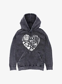 Star Wars Icons Heart Mineral Wash Hoodie