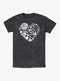 Star Wars Icons Heart Mineral Wash T-Shirt