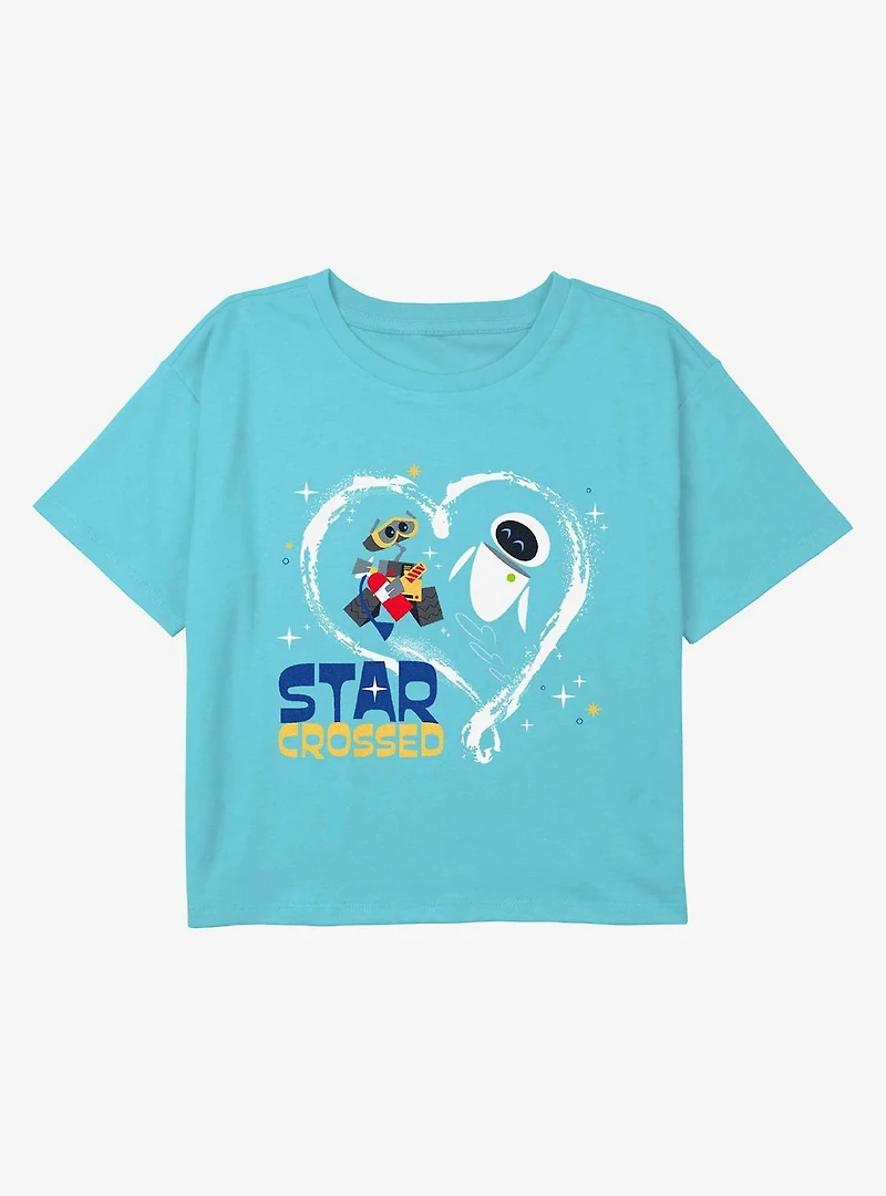Disney Pixar WALLE Star Crossed Youth Girls Boxy Crop T-Shirt