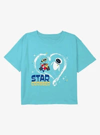 Disney Pixar WALLE Star Crossed Youth Girls Boxy Crop T-Shirt