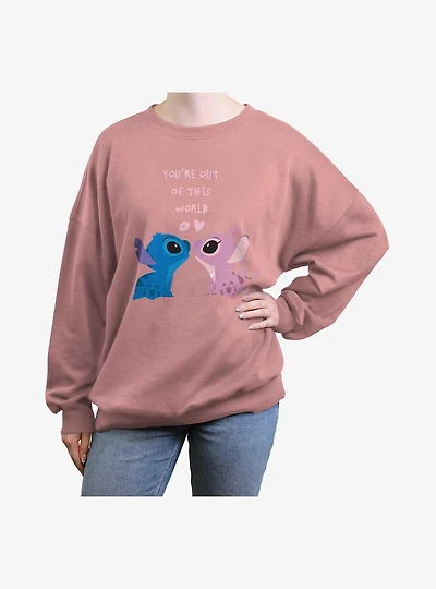 Disney Lilo & Stitch Youre Out Of This World Womens Oversized Sweatshirt