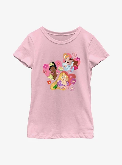 Disney Princess Heart Portraits Youth Girls T-Shirt