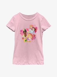 Disney Princess Heart Portraits Youth Girls T-Shirt
