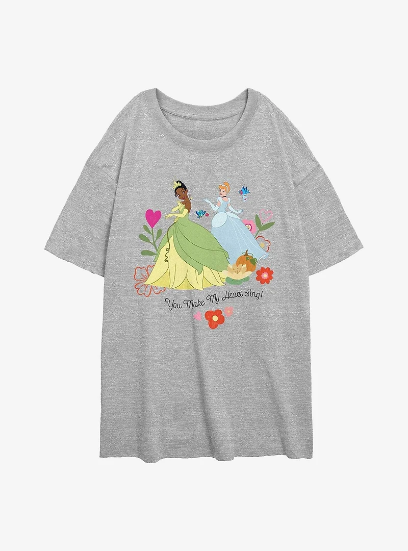 Disney Princess You Make My Heart Sing Womens Oversized T-Shirt