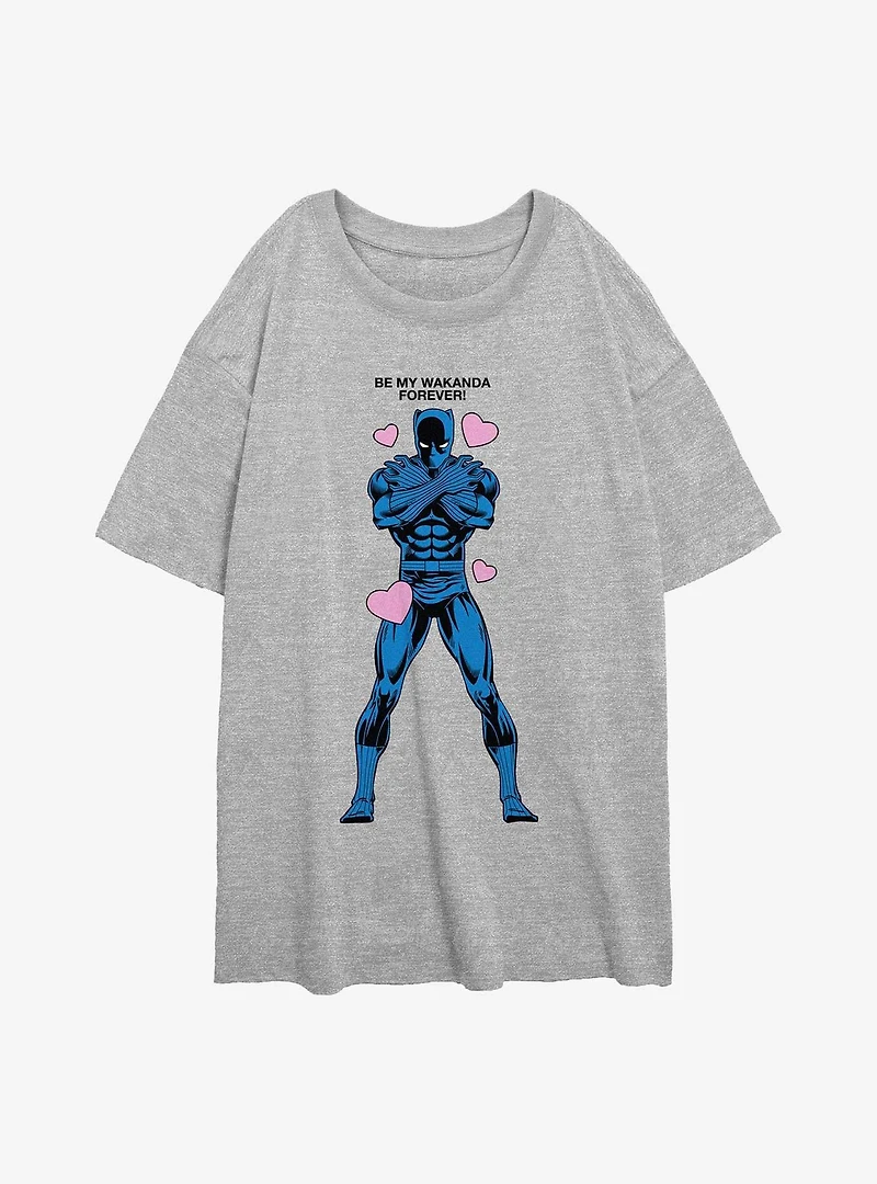 Marvel Black Panther Be My Wakanda Forever Womens Oversized T-Shirt