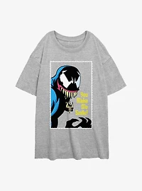 Marvel Venom You Make Me Smile Womens Oversized T-Shirt