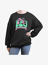 Beetlejuice Miss Argentina Hearts Womens Oversized Sweatshirt