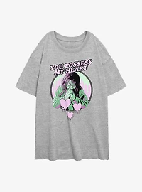 The Exorcist  You Possess My Heart Womens Oversized T-Shirt