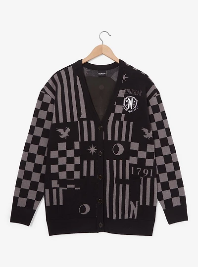 Wednesday Nevermore Icons Women's Cardigan - BoxLunch Exclusive