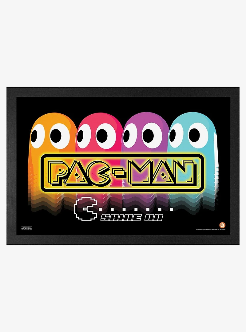 Pac-Man Shine On Ghosts Framed Wall Art