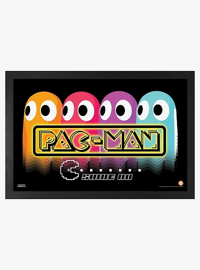 Pac-Man Shine On Ghosts Framed Wall Art