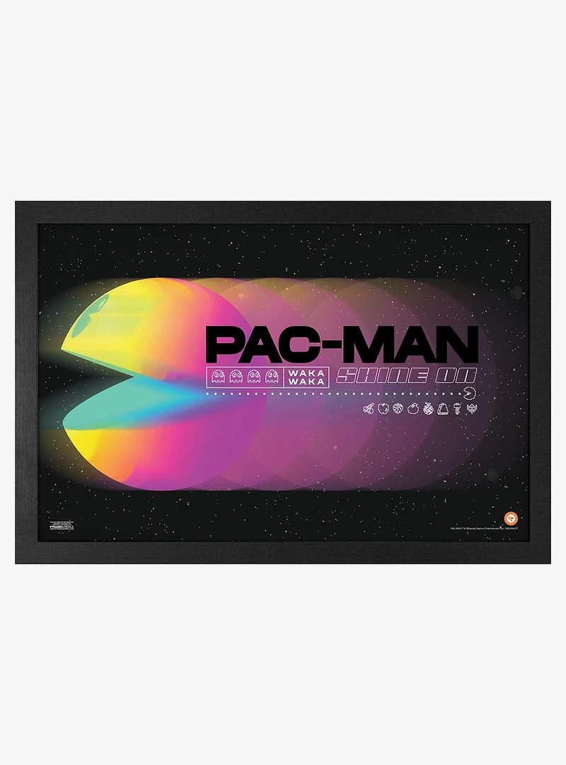 Pac-Man Shine On Outer Space Framed Wall Art