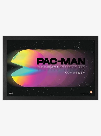 Pac-Man Shine On Outer Space Framed Wall Art