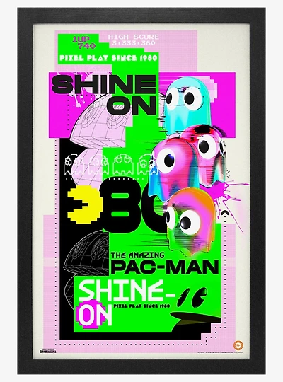 Pac-Man Shine On Amazing Pac-Man Framed Wall Art