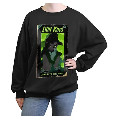Disney The Lion King Long Live VHS Womens Oversized Sweatshirt