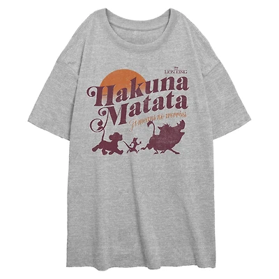 Disney The Lion King Hakuna Matata No Worries Womens Oversized T-Shirt