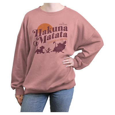 Disney The Lion King Hakuna Matata No Worries Womens Oversized Sweatshirt