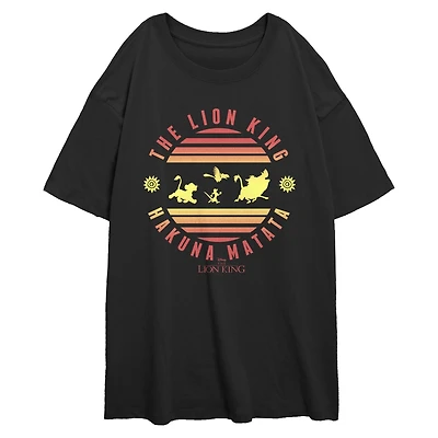 Disney The Lion King Hakuna Matata Sunset Womens Oversized T-Shirt