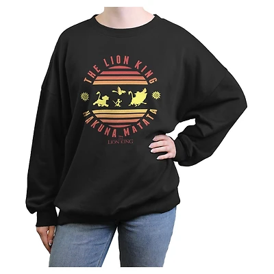 Disney The Lion King Hakuna Matata Sunset Womens Oversized Sweatshirt