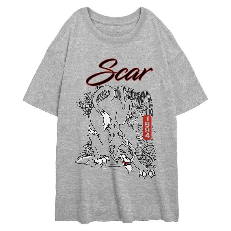 Disney The Lion King Scar 1994 Retro Womens Oversized T-Shirt