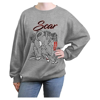 Disney The Lion King Scar 1994 Retro Womens Oversized Sweatshirt