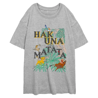 Disney The Lion King Hakuna Matata Vibes Womens Oversized T-Shirt