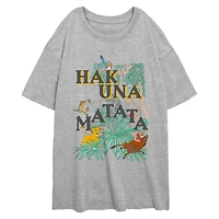 Disney The Lion King Hakuna Matata Vibes Womens Oversized T-Shirt