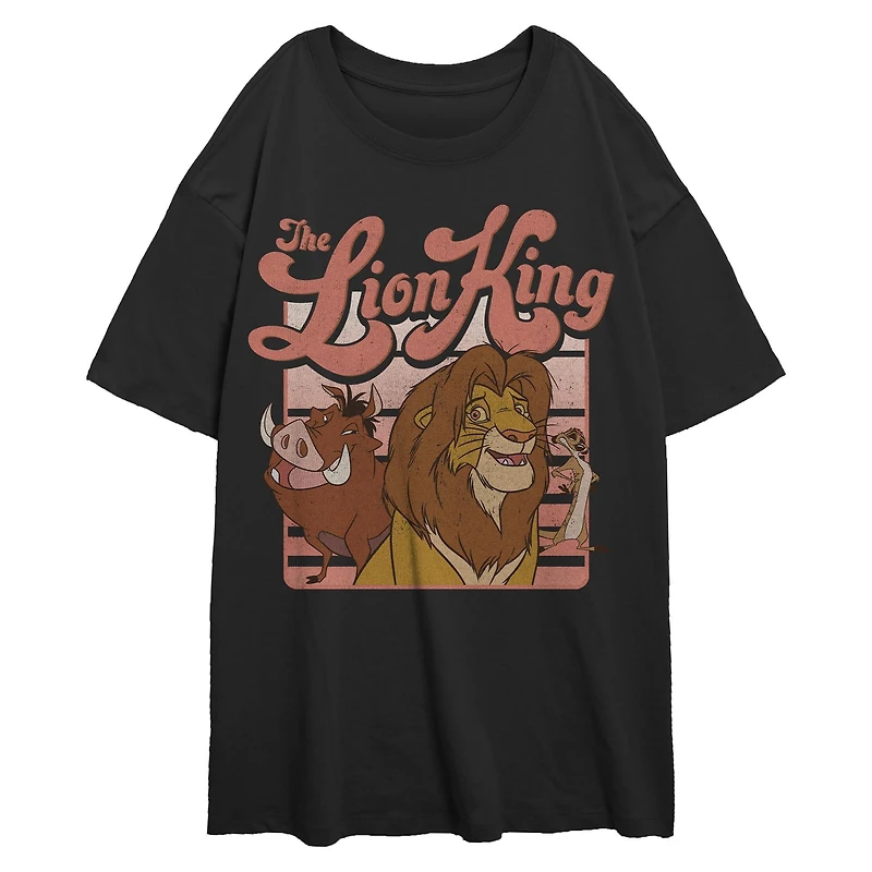 Disney The Lion King Squad Retro Womens Oversized T-Shirt