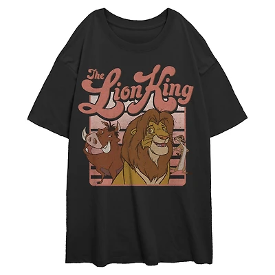 Disney The Lion King Squad Retro Womens Oversized T-Shirt