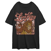 Disney The Lion King Squad Retro Womens Oversized T-Shirt