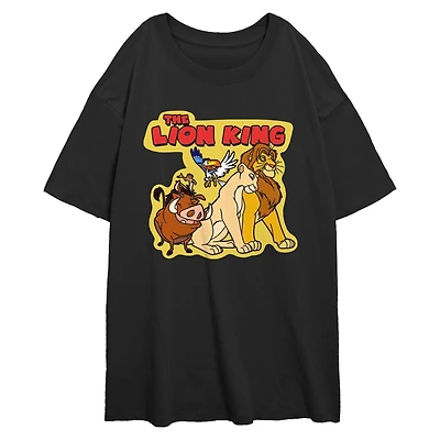 Disney The Lion King Group Cut Out Womens Oversized T-Shirt