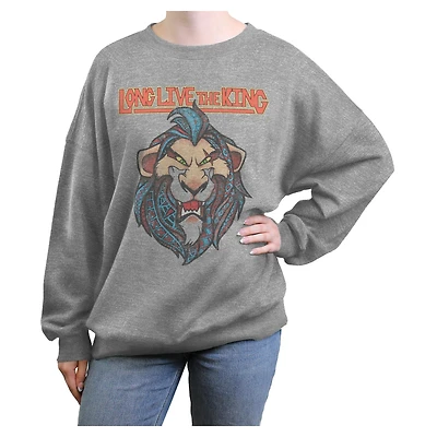 Disney The Lion King Long Live Scar Womens Oversized Sweatshirt