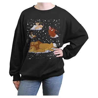 Disney The Lion King On Constellations Womens Oversized Sweatshirt