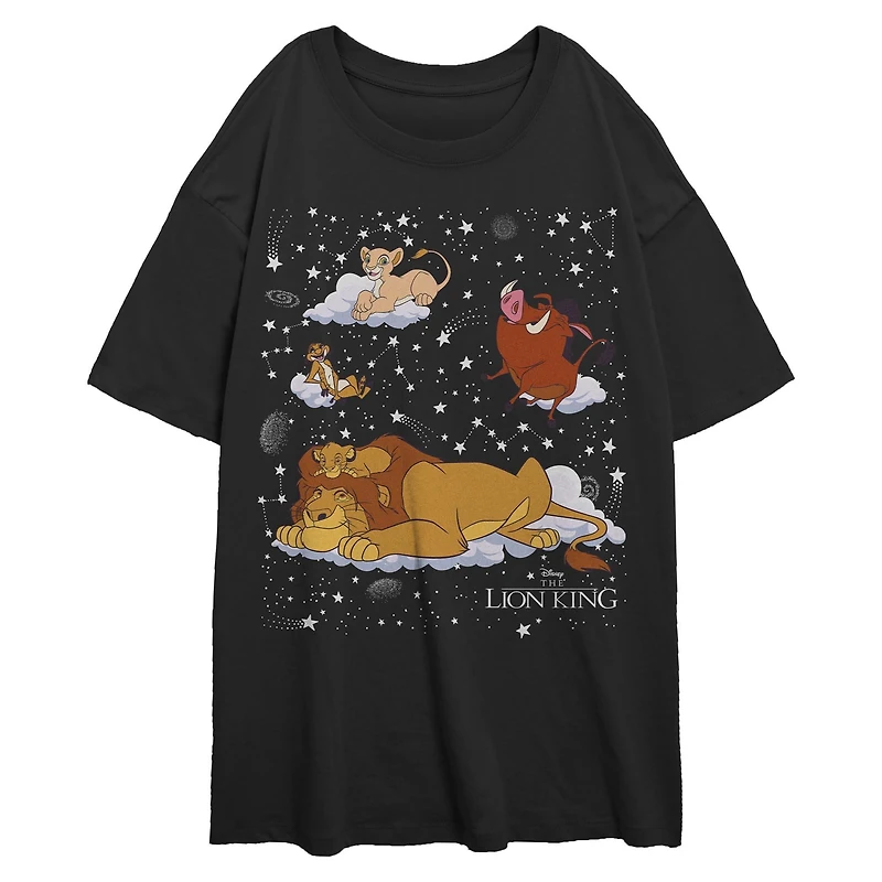 Disney The Lion King On Constellations Womens Oversized T-Shirt