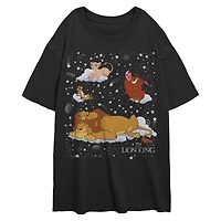 Disney The Lion King On Constellations Womens Oversized T-Shirt